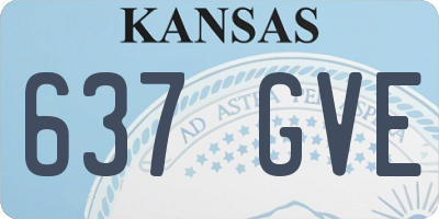 KS license plate 637GVE