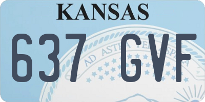 KS license plate 637GVF