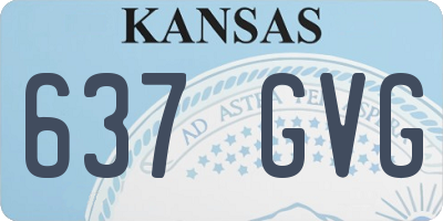 KS license plate 637GVG