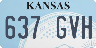 KS license plate 637GVH