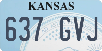 KS license plate 637GVJ