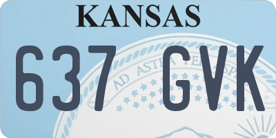 KS license plate 637GVK