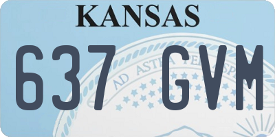 KS license plate 637GVM