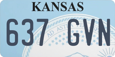 KS license plate 637GVN