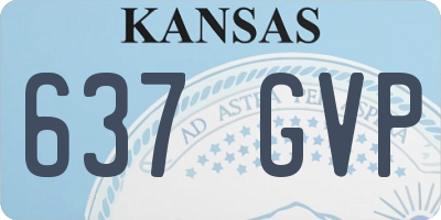 KS license plate 637GVP