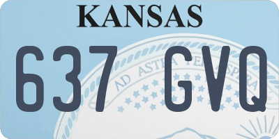 KS license plate 637GVQ
