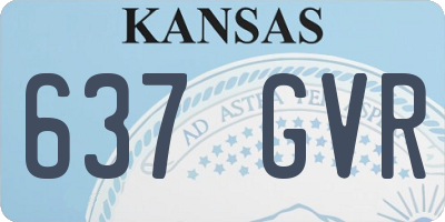 KS license plate 637GVR