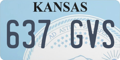 KS license plate 637GVS
