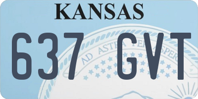KS license plate 637GVT