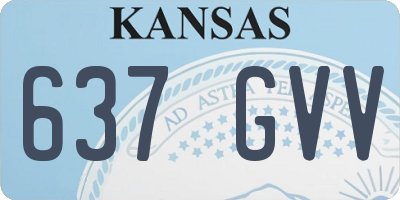 KS license plate 637GVV