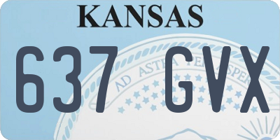 KS license plate 637GVX