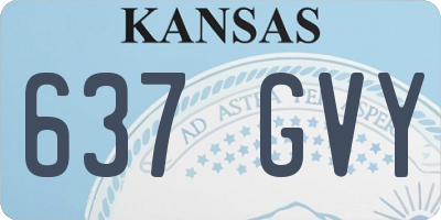 KS license plate 637GVY