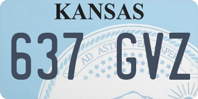 KS license plate 637GVZ