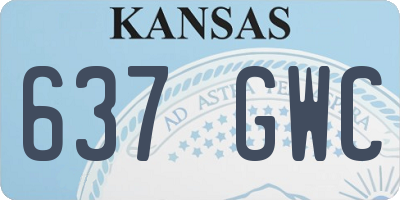KS license plate 637GWC