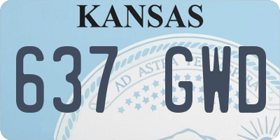 KS license plate 637GWD
