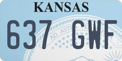 KS license plate 637GWF