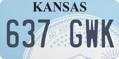 KS license plate 637GWK