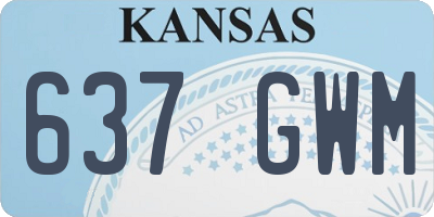 KS license plate 637GWM