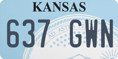 KS license plate 637GWN