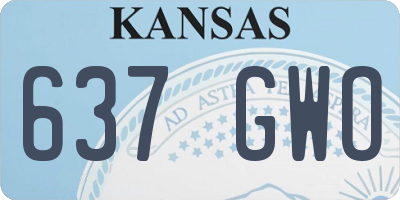 KS license plate 637GWO
