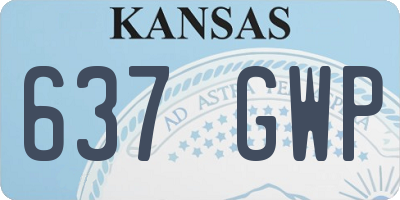 KS license plate 637GWP