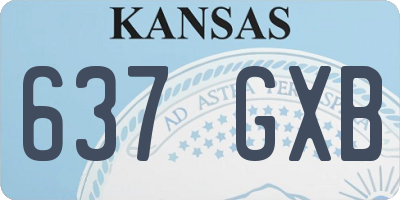 KS license plate 637GXB