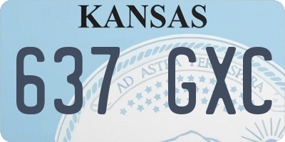 KS license plate 637GXC