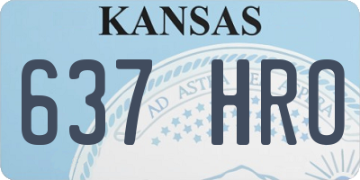 KS license plate 637HRO