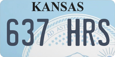 KS license plate 637HRS