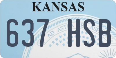 KS license plate 637HSB