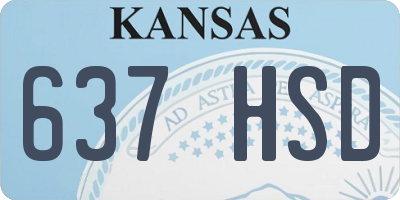 KS license plate 637HSD