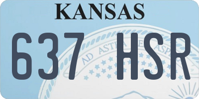 KS license plate 637HSR