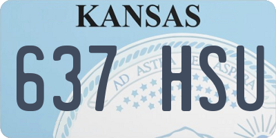 KS license plate 637HSU