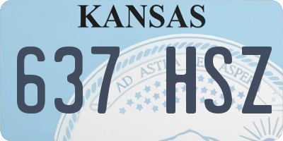 KS license plate 637HSZ