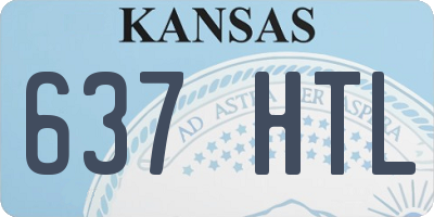 KS license plate 637HTL