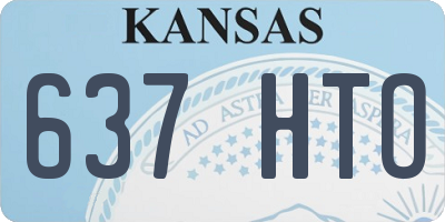KS license plate 637HTO