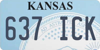 KS license plate 637ICK