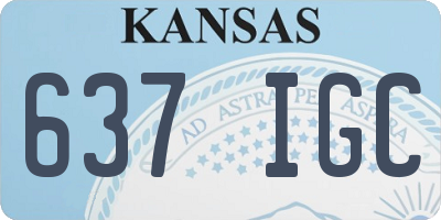 KS license plate 637IGC