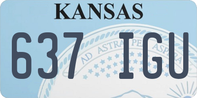 KS license plate 637IGU