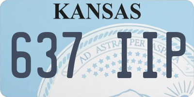 KS license plate 637IIP