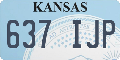 KS license plate 637IJP