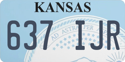 KS license plate 637IJR