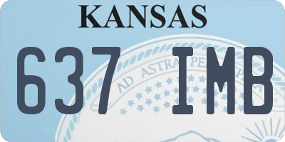 KS license plate 637IMB