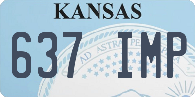 KS license plate 637IMP