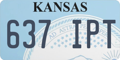 KS license plate 637IPT