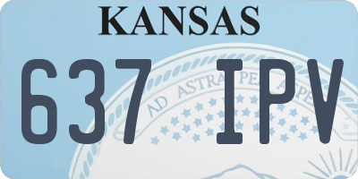 KS license plate 637IPV