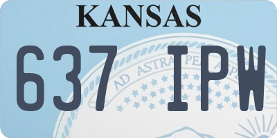 KS license plate 637IPW