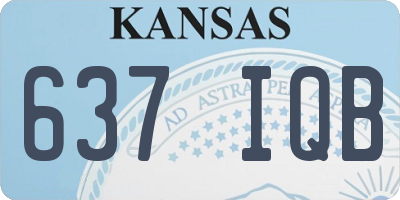 KS license plate 637IQB