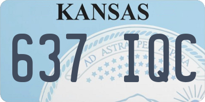 KS license plate 637IQC