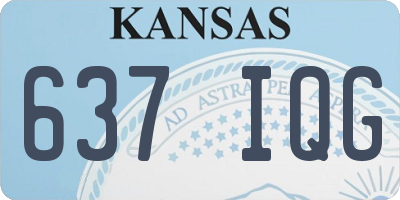 KS license plate 637IQG